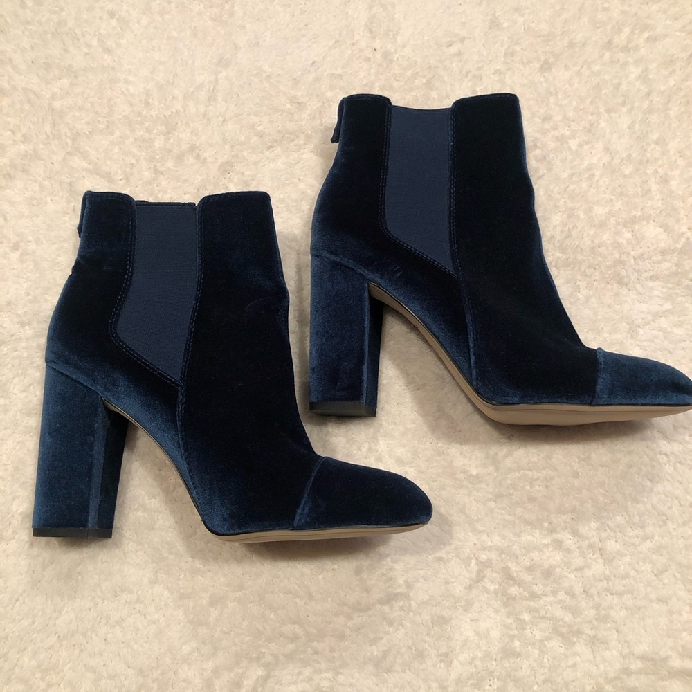 Sam Edelman Blue Velvet Case Bootie